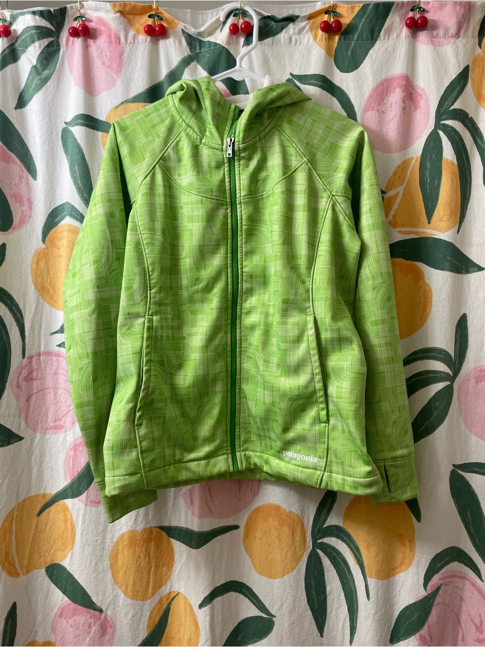 Patagonia Bright Lime Green Hooded Jacket